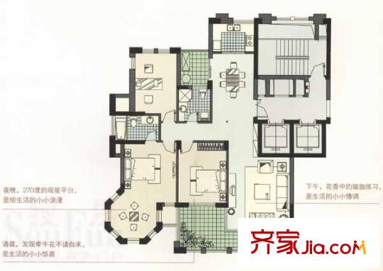春江花城戶型圖3室2廳 3室2廳1衛(wèi)1廚