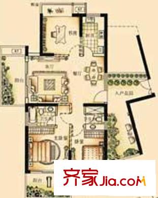 江南一品戶(hù)型圖已售罄-2期H2-03偶數(shù)層戶(hù)型 3室2廳2衛(wèi)1廚
