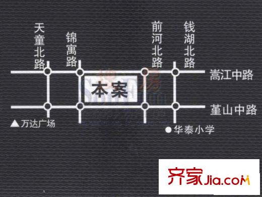風(fēng)格城事交通圖項(xiàng)目位置圖