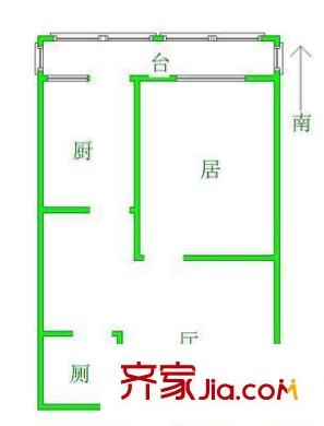 春暢里戶型圖戶型圖 1室1廳1衛(wèi)1廚