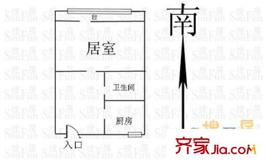 南岸家園 1室 戶型圖