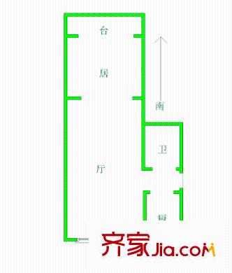 南岸家園 1室 戶型圖