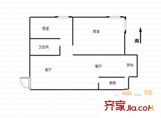 南岸家園 2室 戶型圖