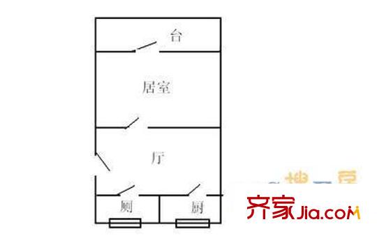 易川里戶型圖戶型圖 1室1廳1衛(wèi)1廚