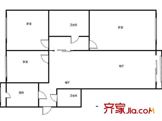 金杰里 0室 戶型圖