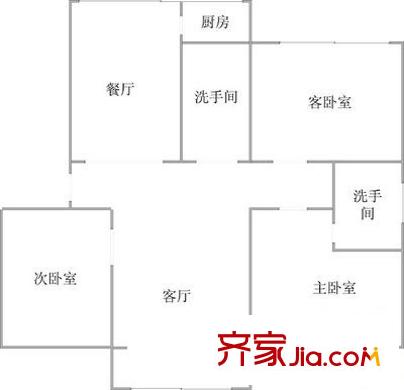 長江里?南開區(qū)戶型圖戶型圖 3室1廳1衛(wèi)1廚