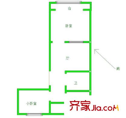 草場街小區(qū)戶型圖戶型圖 2室1廳1衛(wèi)1廚