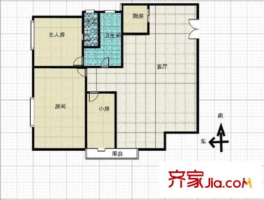 信成小区户型图3室1厅户型图 3室1厅1卫1厨