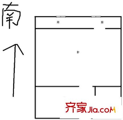 新景安里戶型圖戶型圖 1室1廳1衛(wèi)1廚