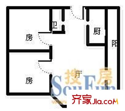 衛(wèi)安中里戶型圖戶型圖 2室1廳1衛(wèi)1廚
