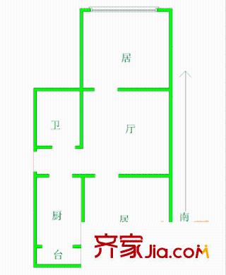 錦園里戶型圖戶型圖 2室1廳1衛(wèi)1廚