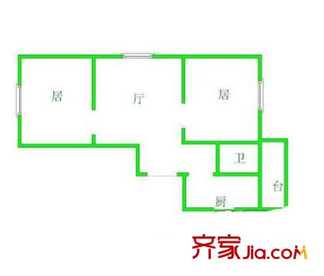 旭日里戶型圖戶型圖 2室1廳1衛(wèi)1廚