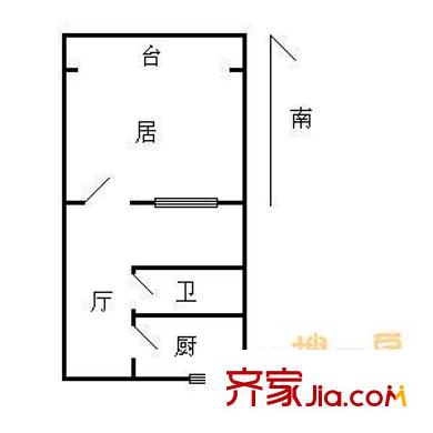 旭日里戶型圖戶型圖 1室1廳1衛(wèi)1廚