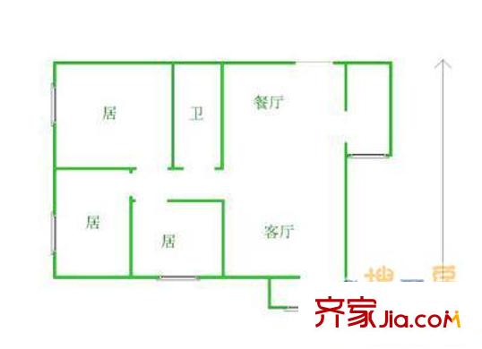 旭日里 3室 戶型圖