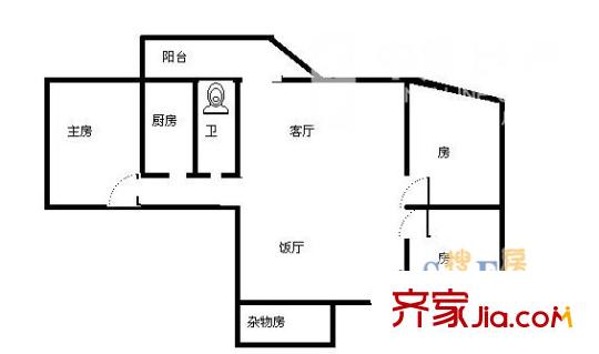 水荫直街小区户型图4室2厅户型图 4室2厅1卫1厨