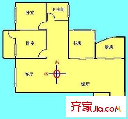 水荫直街小区户型图4室2厅户型图 4室2厅1卫1厨