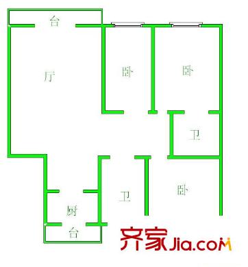 東英廣場戶型圖戶型圖 3室1廳2衛(wèi)1廚