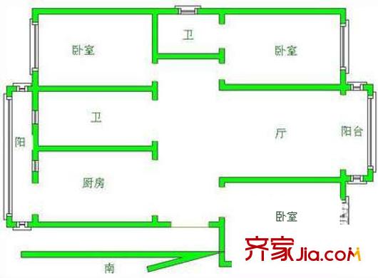 陽(yáng)光新園戶型圖戶型圖 3室1廳2衛(wèi)1廚
