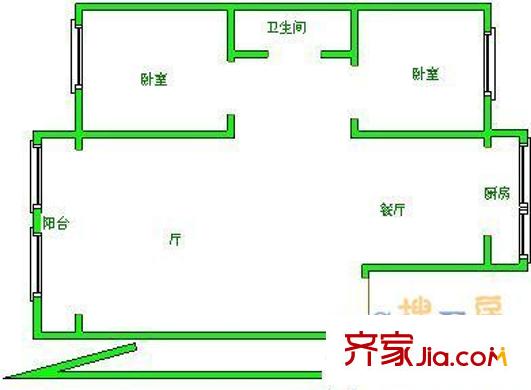 陽(yáng)光新園戶型圖戶型圖 2室1廳1衛(wèi)1廚