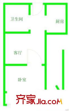 漢中里戶型圖戶型圖 1室1廳1衛(wèi)1廚