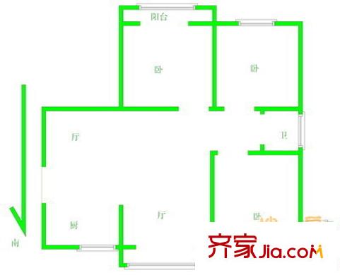 東英廣場戶型圖戶型圖 3室2廳1衛(wèi)1廚