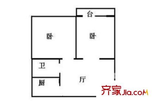 雪蓮東里 2室 戶型圖
