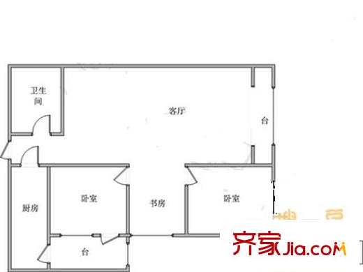 雪蓮東里戶型圖戶型圖 3室1廳1衛(wèi)1廚