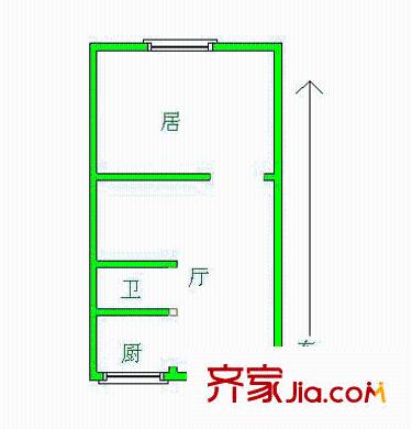 玉泉公寓戶型圖戶型圖 1室1廳1衛(wèi)1廚