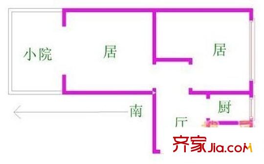 賓水西里戶型圖戶型圖 2室1廳1衛(wèi)1廚