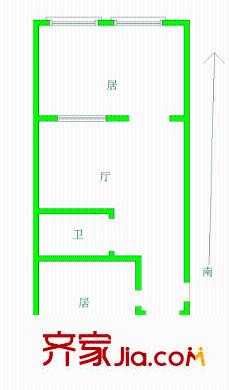 福澤溫泉公寓戶型圖戶型圖 2室1廳1衛(wèi)1廚