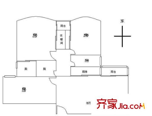 逸雅居户型图4室2厅户型图 4室2厅2卫1厨