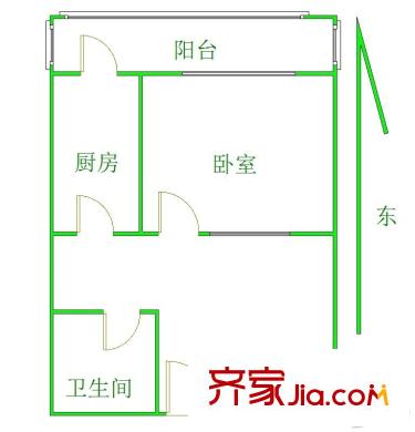 和富里 1室 戶型圖