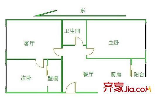 本溪樓 2室 戶型圖