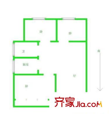 金達(dá)園戶型圖戶型圖 3室2廳2衛(wèi)1廚