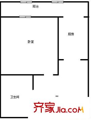 晨陽里戶型圖戶型圖 1室1廳1衛(wèi)1廚