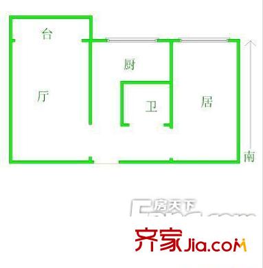 晨陽里戶型圖戶型圖 1室1廳1衛(wèi)1廚