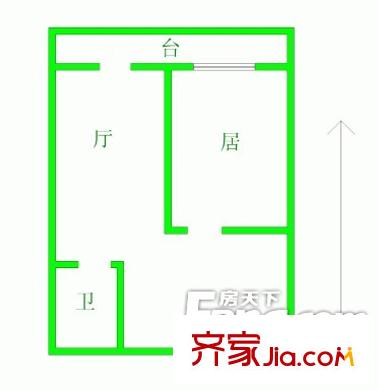 陽明里戶型圖戶型圖 1室1廳1衛(wèi)1廚