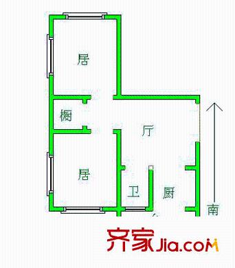 陽明里戶型圖 戶型圖 2室1廳1衛(wèi)1廚