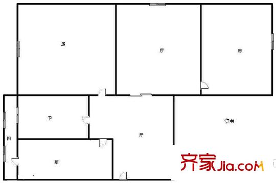 陽明里戶型圖戶型圖 2室1廳1衛(wèi)1廚