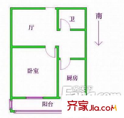 陽明里戶型圖戶型圖 1室1廳1衛(wèi)1廚