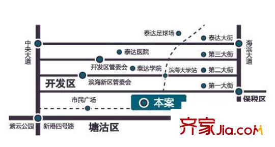 津濱國際交通圖區(qū)位圖