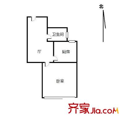 鳳園里 1室 戶型圖
