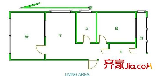 集平里 2室 戶型圖
