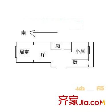 集平里戶型圖戶型圖 2室1廳1衛(wèi)1廚
