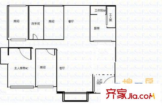 汇景新城维纶特莱户型图5室2厅户型图 5室2厅2卫1厨