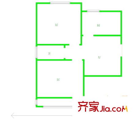 園蔭里戶型圖戶型圖 2室1廳1衛(wèi)1廚
