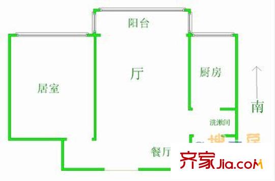 星瀾園戶型圖戶型圖 1室1廳1衛(wèi)1廚