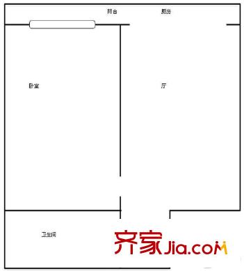 中山門南里戶型圖戶型圖 1室1廳1衛(wèi)1廚