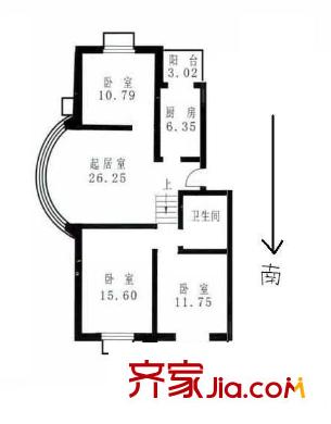 貽成東園戶型圖戶型圖 3室2廳1衛(wèi)1廚
