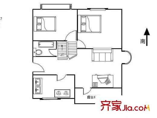 貽成東園戶型圖戶型圖 2室1廳1衛(wèi)1廚